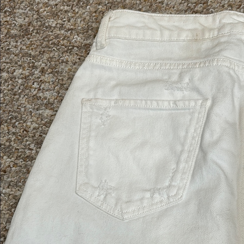 White Zara Denim Mini Skirt Small - Picture 8 of 13
